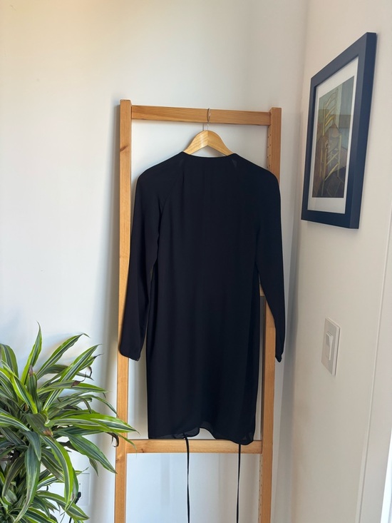 Babaton Black Long-Sleeve Wrap Dress - Picture 5 of 5